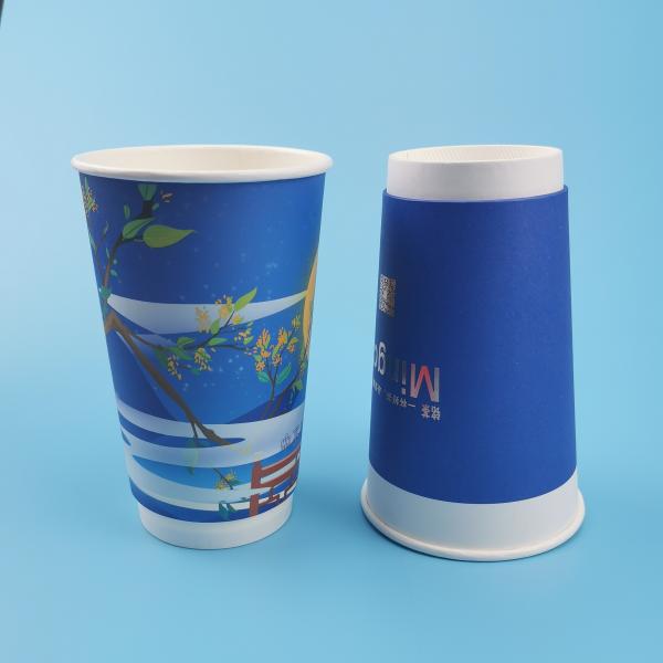 Tasses de café en bambou réutilisables écologiques de la fibre 14Oz