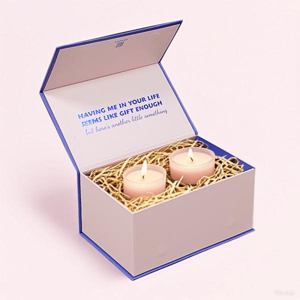 Custom Logo Color Square Blue Magnetic Jewellery Packaging Luxury Gift Boxes For Present