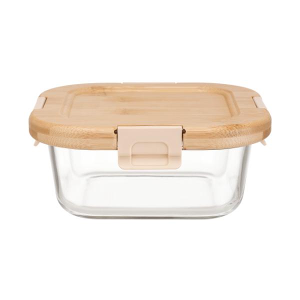 Oven Safe Transparent Glass Food Storage Containers With Bamboo Lids Cool Lock