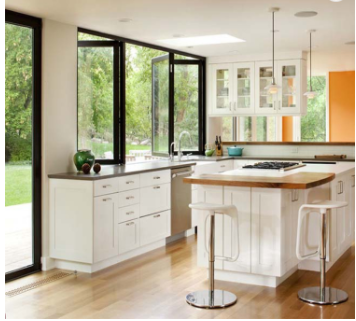 Watertight Insulated Aluminium Sliding Folding Windows , Internal Bifold Windows