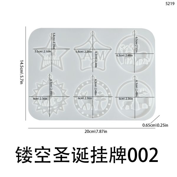 Dropped Angel Ballet Girl Unicorn Bell Pentagram Christmas Elk Hanging Silicone Mold