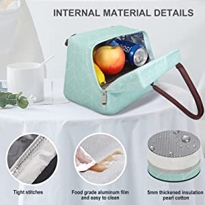 Oxford Insulated Tote Bag Resuable Shopping Bag Waterproof For Women Men