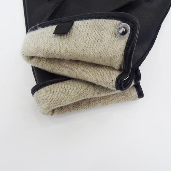 Elastic Mens Warm Dress Gloves , Men'S Deerskin Leather Gloves With Cuff
