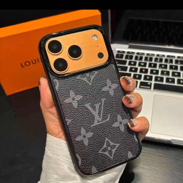 Genuine Leather Vintage LV Full-Cover Phone Case