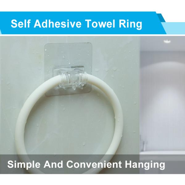 Держатель 5KG кольца полотенца ISO 9001 белый пластиковый повреждает свободный стикер PVC