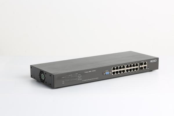 HiOSO 16 10/100M RJ45 Ports 2 GE Combo Uplink Ports Ethernet Access Switch 18 Ports
