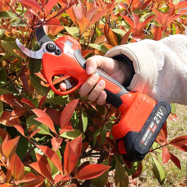 OEM Logo batterie puissance commerce sans pinceau sans fil ciseaux à main jardin ciseaux à bois coupeur tronçonneuse d'arbres