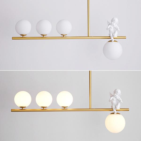 Angel chandelier Creative Personality Gold Ball glass chandelier(WH-MI-279)
