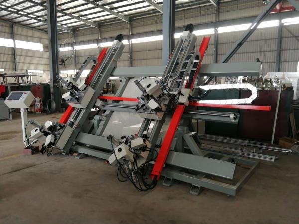 Four Head aluminium corner crimping machine , CNC aluminum window corner crimping machine