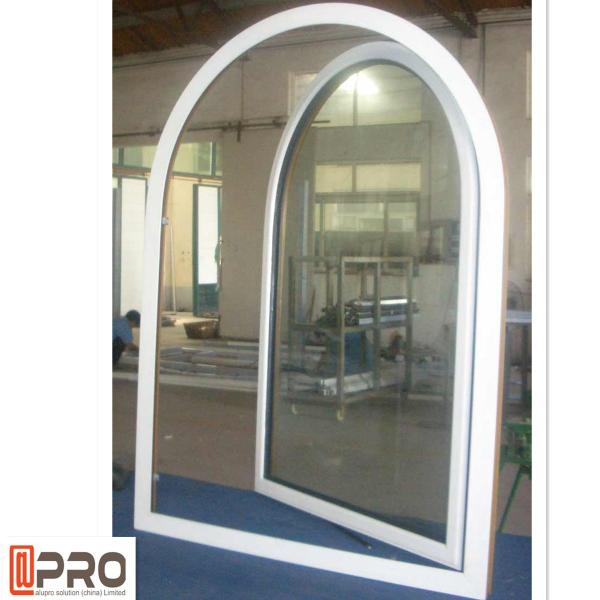 Residential Push Out Casement Windows / Aluminium Pivoting Window With Grid Design white aluminium windows