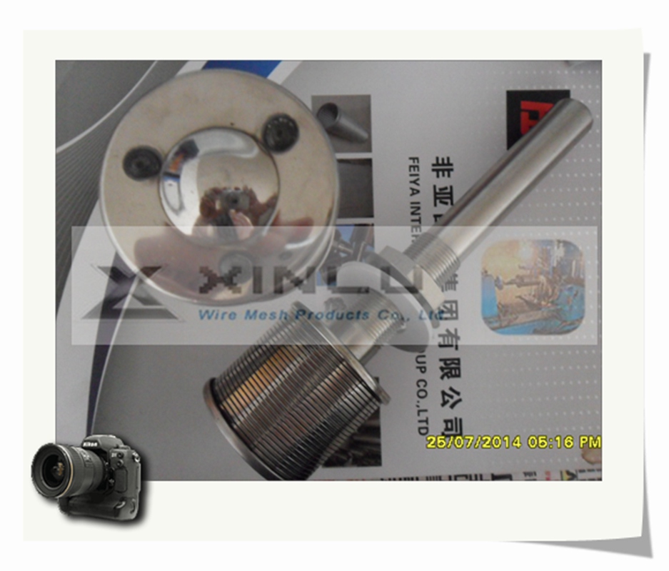Длинный слот сопл 0.2mm фильтра песка DN 53mm сопла провода клина шеи