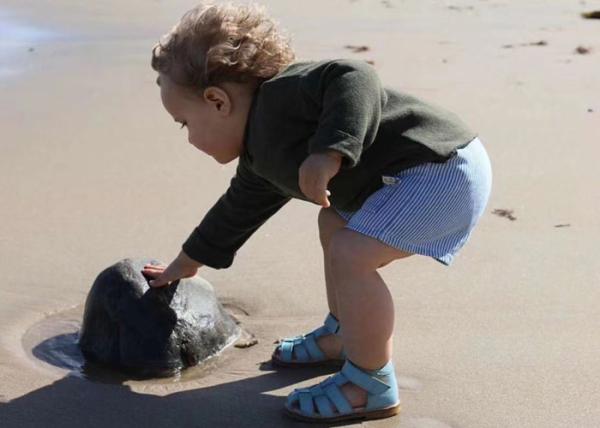 Cow Leather Kids Sandals Shoes