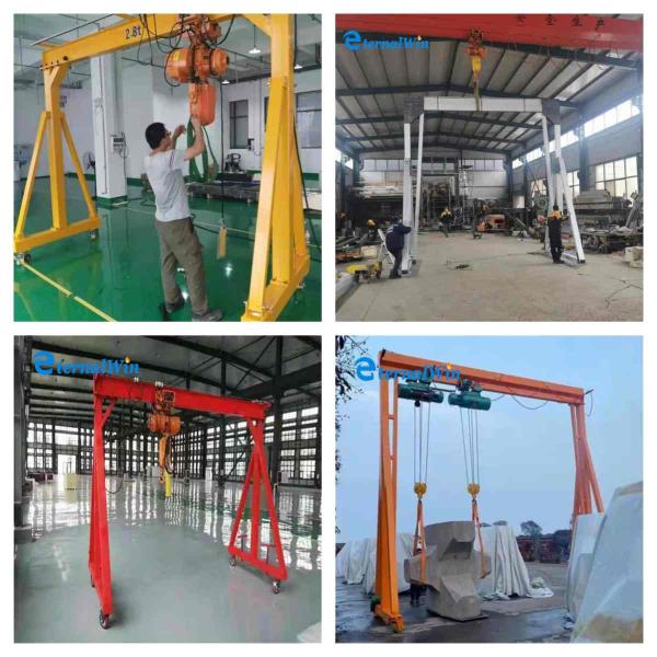 Grue électrique simple de poutre de petit portique mobile portatif en aluminium 3T 5T