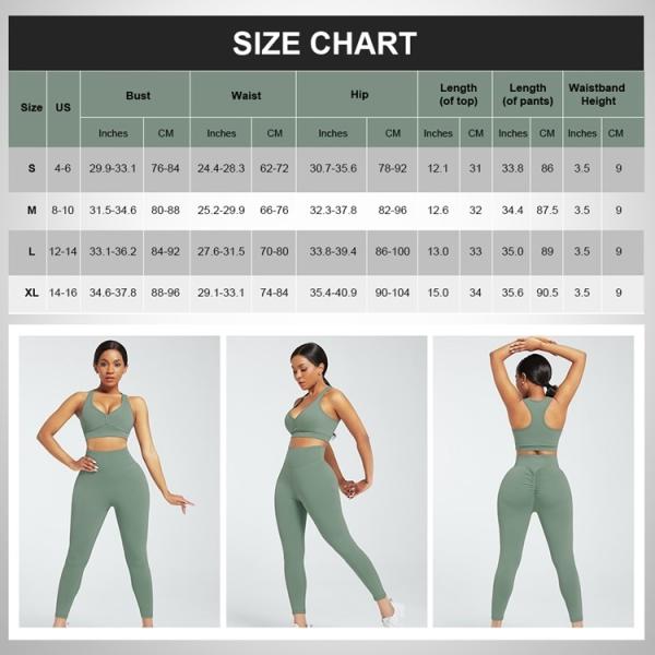 Tecido de poliéster/espandêx HEXIN, sem costura, cintura alta, conjunto de yoga feminino para ginástica