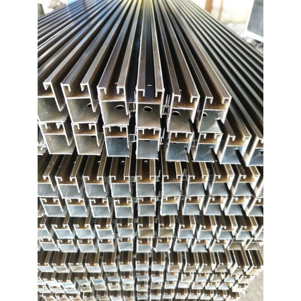 Perfiles de extrusión de ventanas correderas de aluminio con recubrimiento en polvo color bronce