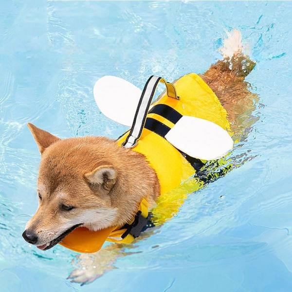 Chaqueta salvavidas ligera para mascotas con patrón antideslizante, ropa impermeable para exteriores