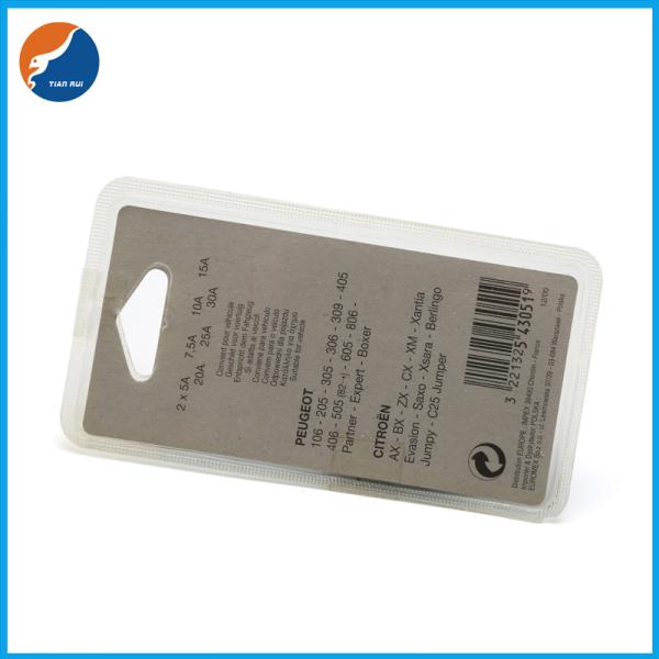 Волдырь пакуя регулярный стандартный набор 5 ассортимента взрывателя 10pcs 7,5 10 15 20 25 30 40 AMP