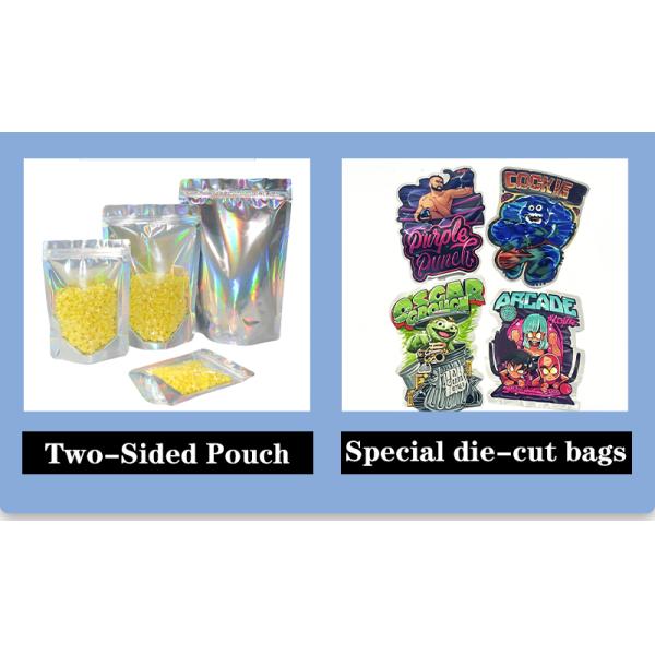 Wholesale Custom Printed Mylar Smell Proof 3.5g 7g 14g 28g Food Stand Up Pouch Zipper Plastic Laser Tereo 3.5g Bags With Window