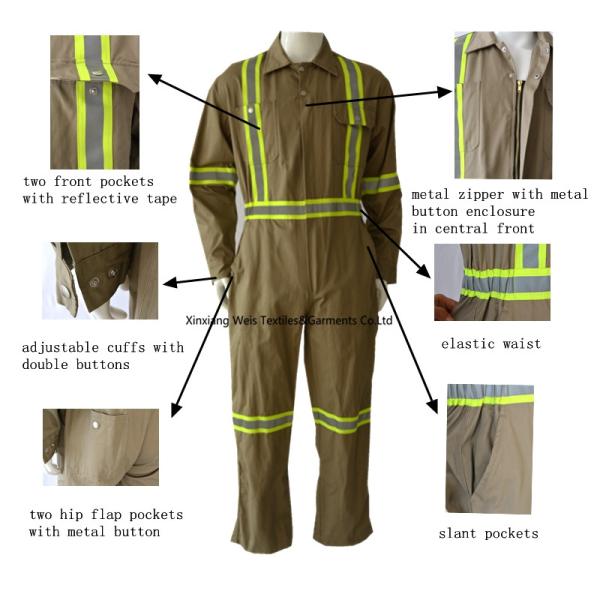 Green High Visibility Fr Reflective Coveralls Anti Arc Flash En11612