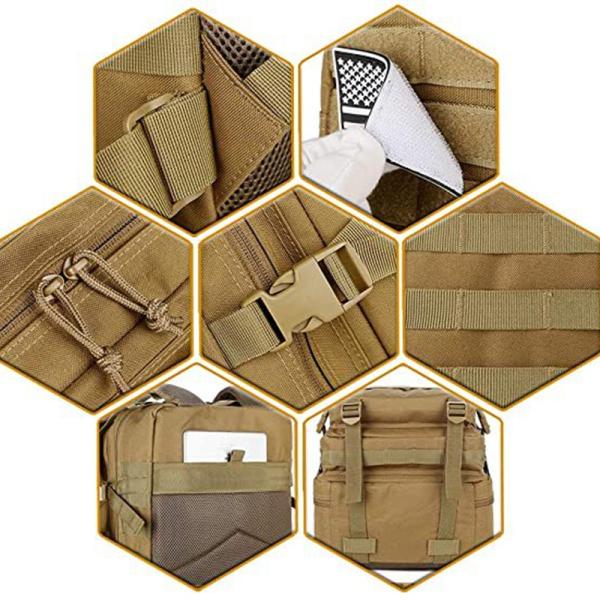 900D Oxford Molle System Backpack 42L Camouflage Military Black Backpack