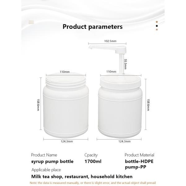 насос распределителя Condiment PP качества еды 15ml 30ml установил с HDPE вокруг контейнера