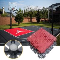Campo de basquetebol e campo de pickleball piso de azulejos interligados de esportes ao ar livre