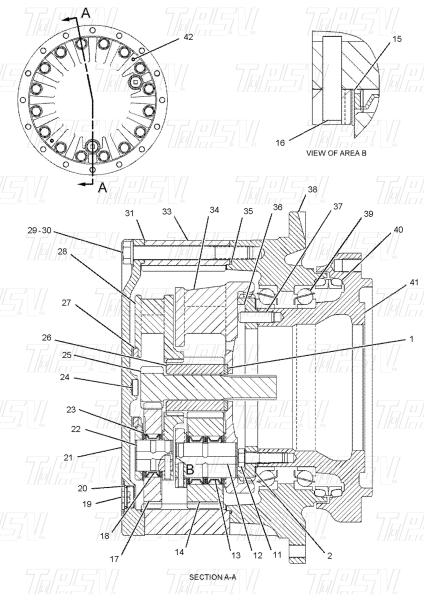 Black Hydraulic 191-3234 E320B Excavator Travel Drive Catalog Motor For Heavy Equipment Repairs