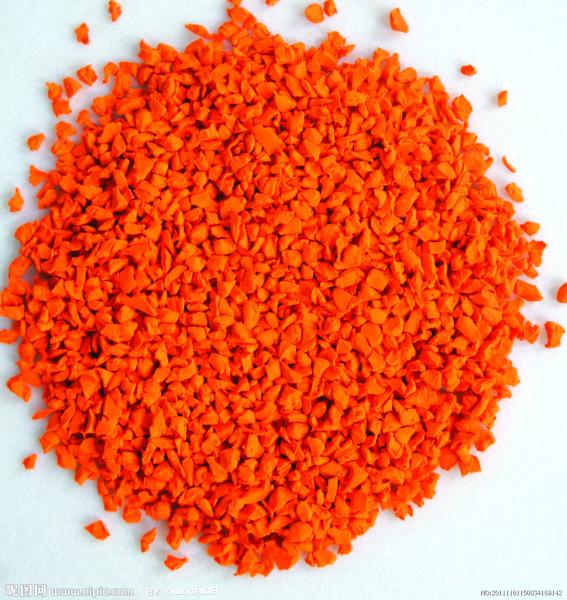 Eco Friendly EPDM Rubber Granule Orange EPDM Color Granules Customized