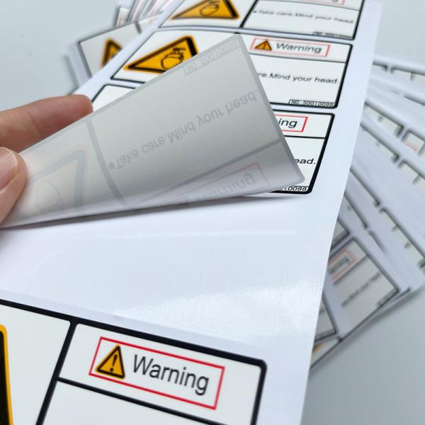 Waterproof Labels Warning Vinyl Packaging Stickers Custom Logo