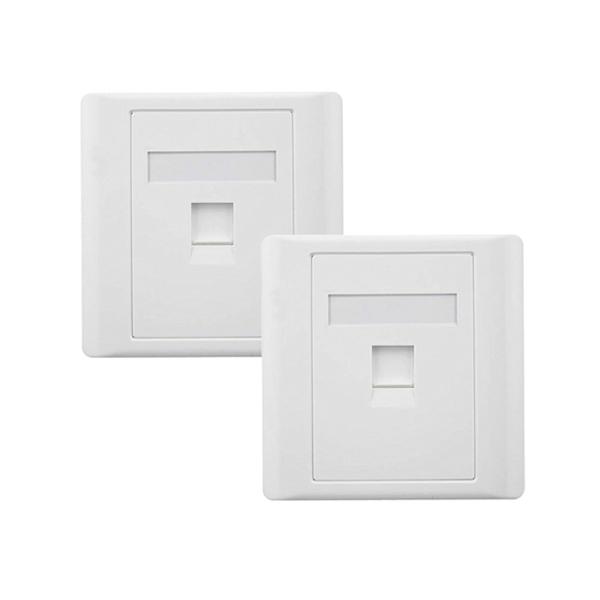 Single Port LAN Cable Rj45 Face Plate , 1 To 6 Ports Network Panel Cable Management Accessories