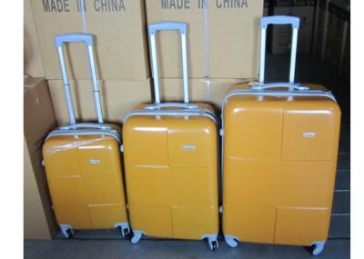 Hard Case ABS PC Silver Aluminum Trolley Luggage 20 / 24 / 28 Inch Waterproof