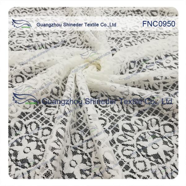 Sunflower Star soft  Bush Nylon & Cotton lace fabric for lady dress