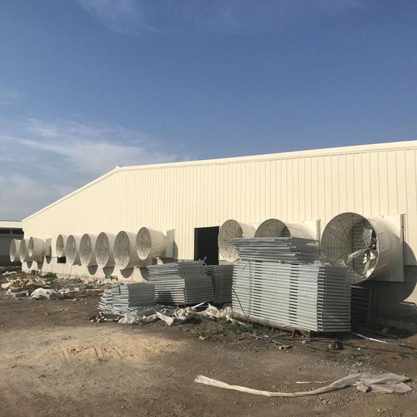 Agricultural 1.1kw Galvanized Ventilation Exhaust Fan 6 Blades Cone Type