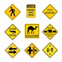 Tableau de signalisation d'avertissement réfléchissant sur mesure