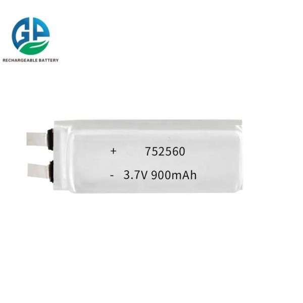Vida de ciclo larga de la célula de batería del polímero de litio del kc 3.7V 900mAh Lipo 752560