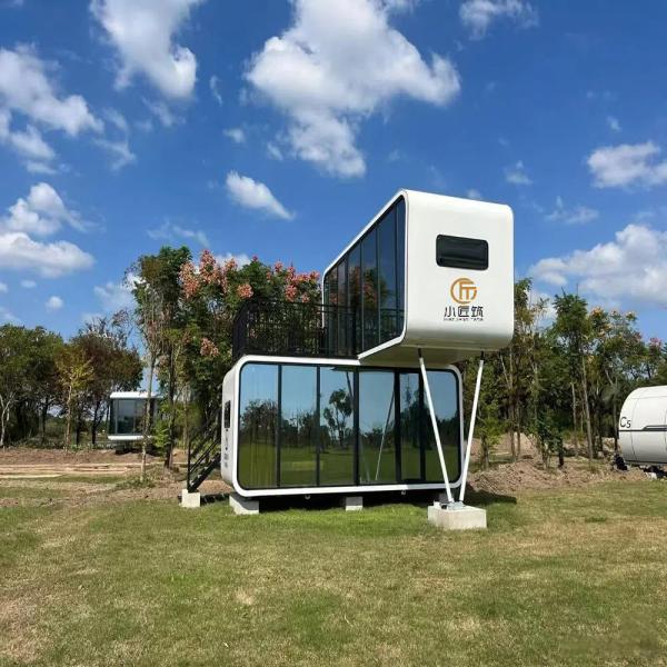 Luxury Apple Pod Space Modular Capsule House 2-Story Apple Cabin Mobile Home