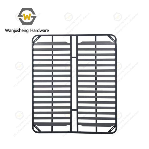 Wanjusheng Metal Rib Bed Frame Full Size Customizable Large Double Iron Storage Bed Foldable