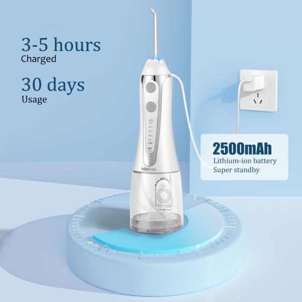 Intelligent Water Folsser Teeth Cleaning 300ML Water Tank Rechargeable IPX7 Oral Care Dental Irrigator Water Flosser Portable
