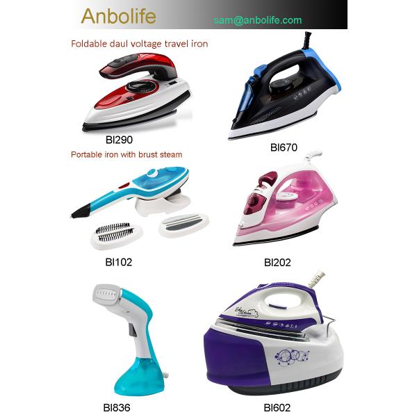 Anbo big power professional steam iron industrial steam iron 2200w 2400w 2600w full function garment steam iron electric