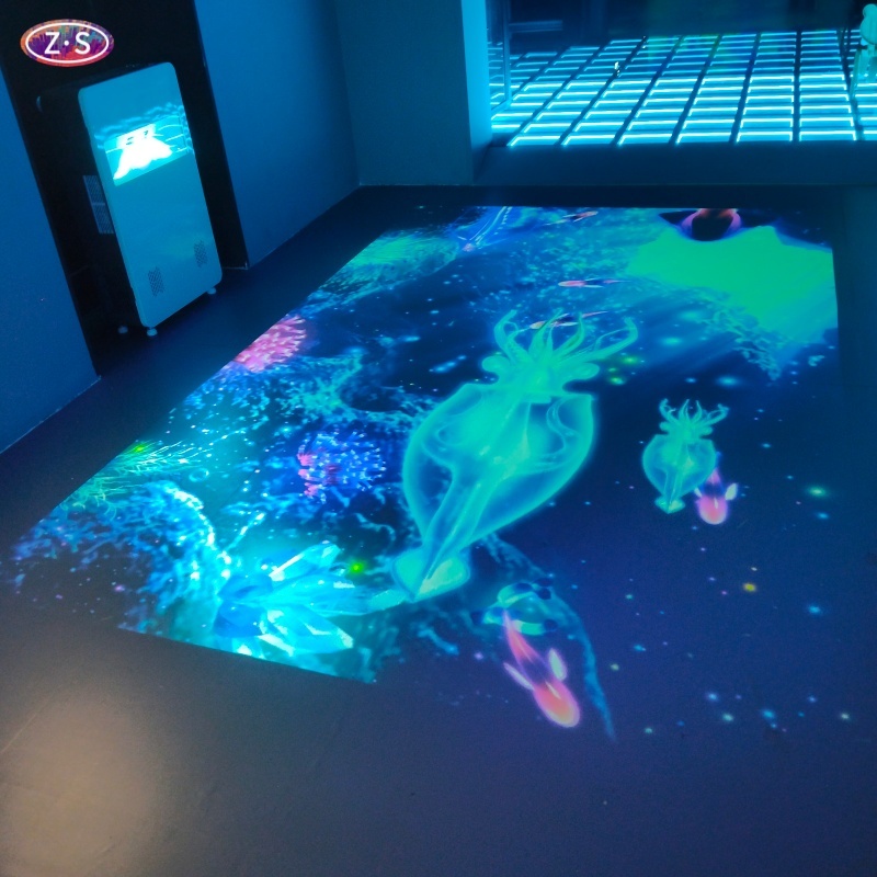 Interactive Wall and Floor Projection Game Suitcase for Malls and Entertainment