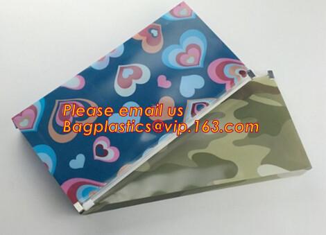 Custom cotton printed plastic waterproof pencil bag PVC pencil case with zipper, round mesh bags,