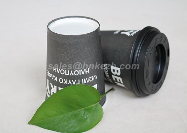Custom Printed Paper Cups With Lids For Hot Drinks , Branded Disposable Coffee Cups