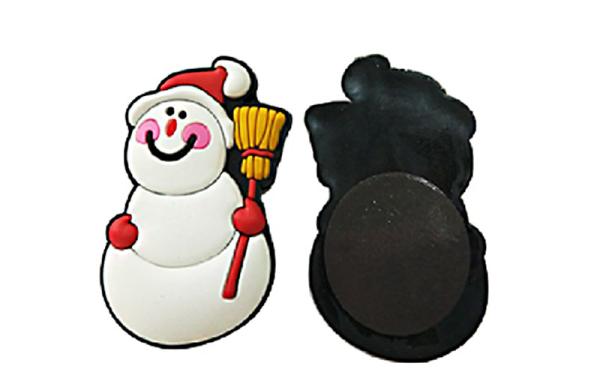 White Snow Man Soft Fridge Magnets Small Home Decoration Easy To Clean