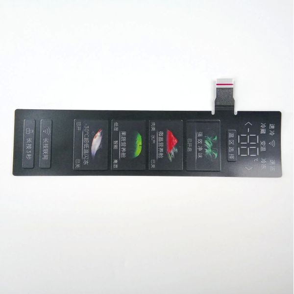 Custom Contactless Capacitive Touch Membrane Switch with Ultra-Thin Flexible PET Structure and Waterproof Surface for Smart Appliances