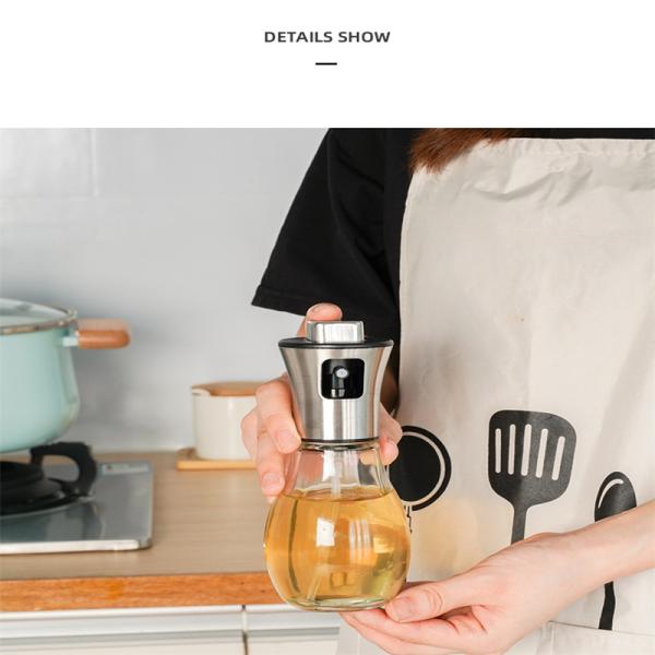 200ml Glass Olive Oil Sprayer Vinegar Bottle for Cooking Salad BBQ Kitchen Utensil