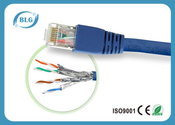Full Copper STP Patch Cable Cat7 Type Gold Plated RJ45 Male Plugs / Plug Boots