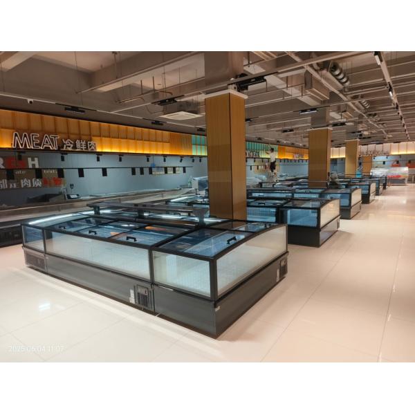 Supermarket Energy Saving Frozen Food Combined Commercial Display Freezer Chest Freezer With Automatic Defrost