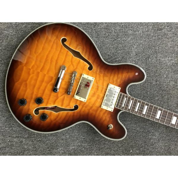 2018 New ES-339 Small Jazz Electric Guitar es 339 semi yollow body In Sunburst ES339