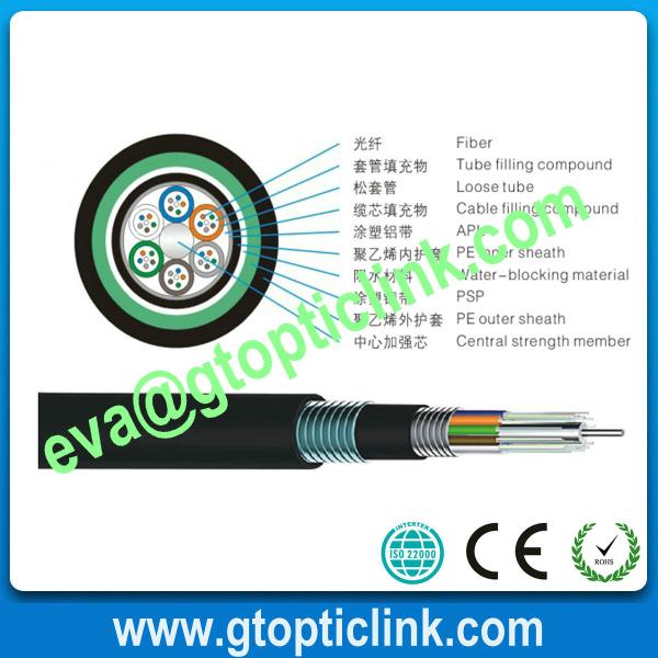 Double Steel Tape PE sheath Armored FOC Cable GYTS53