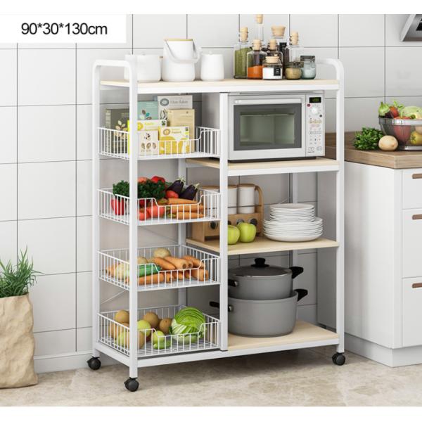 4 Tier Removable Kitchen Storage Rack , Anti Rust Kitchen Plate Rack Shelf